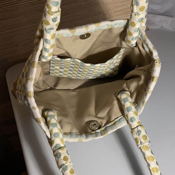 Custom Green and Blue Decorator Fabric Tote Bag/Purse - Picture 4 of 4